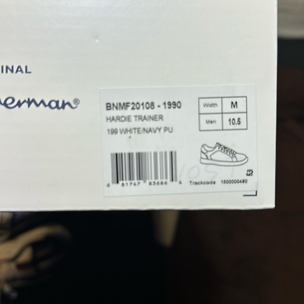 MENS NIB Hardie Knit Ben Sherman Shoes White/Navy